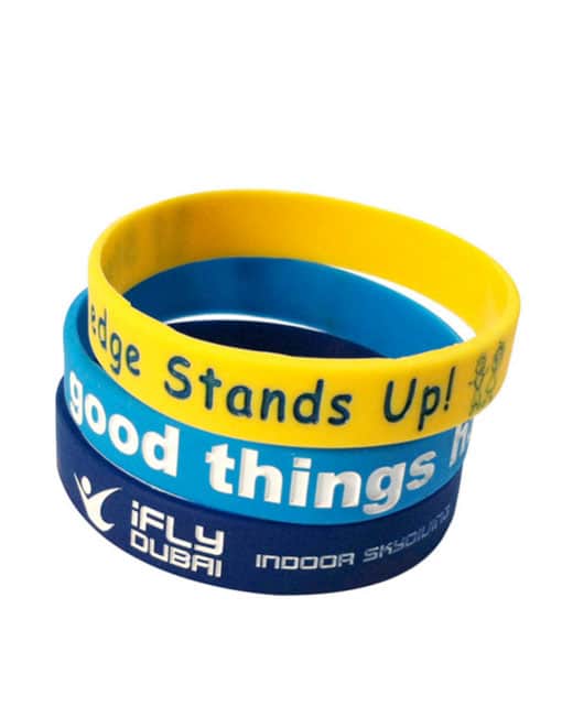 Custom Rubber Debossed Silicone Wristbands, Packaging Type: Packet at Rs  15/piece in New Delhi